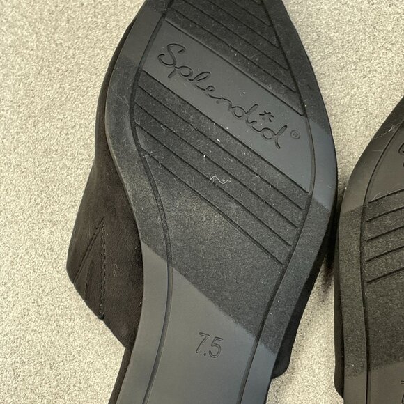 NEW Splendid Laylai Women's US 7.5 Black Block Heel Mules - Picture 5 of 7